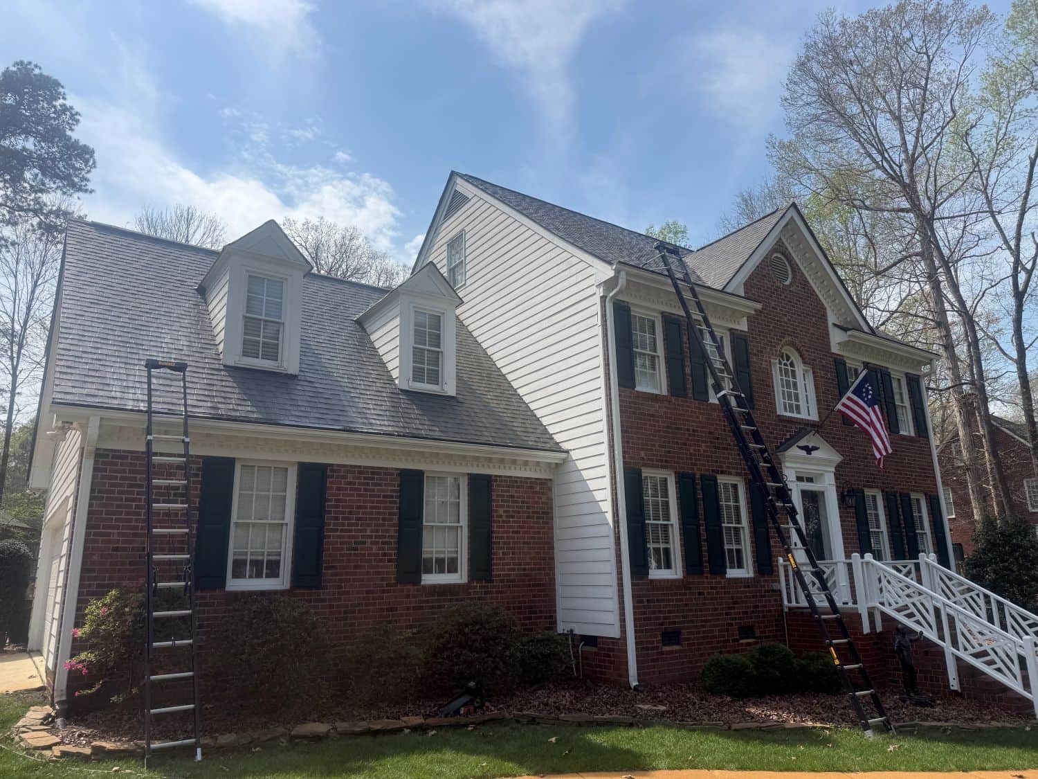  Black streaks on roof after photo