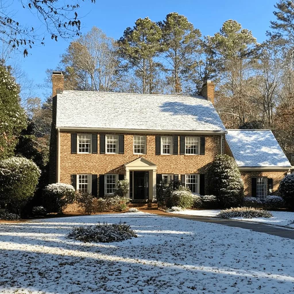 Raleigh home in winter Pickens Power Washing