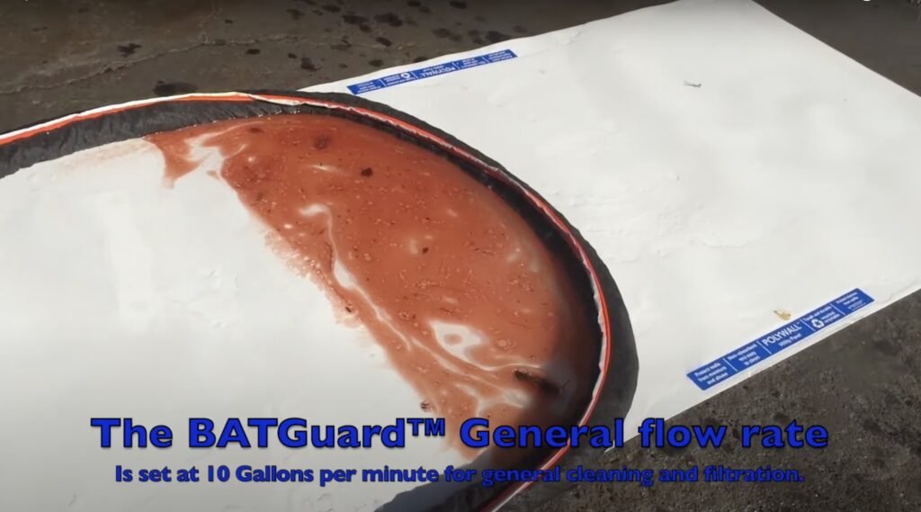 screenshot of a youtube video demonstrating how the batguard filter works